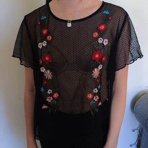 Floral festival crop top